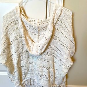 AEO fringed sweater poncho
